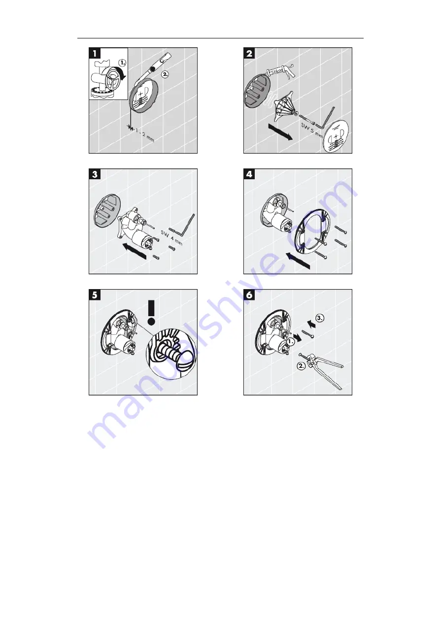 Hans Grohe AXOR Citterio 39455 Series Assembly Instructions Manual Download Page 6