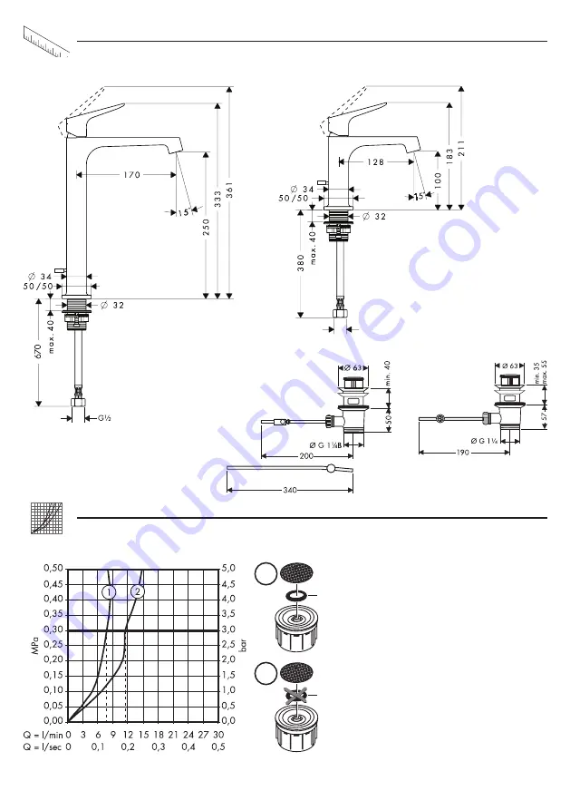 Hans Grohe Axor Citterio M 34010003 Скачать руководство пользователя страница 8