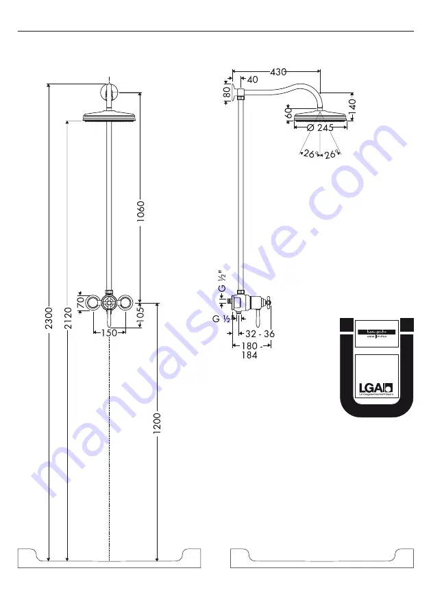 Hans Grohe Axor Montreux 16570 Series Installation Instructions Manual Download Page 3