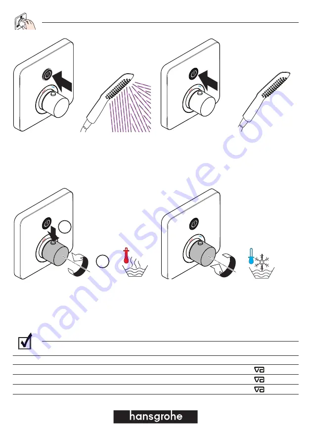 Hans Grohe AXOR ShowerSelect Round 36722 Series Instructions For Use/Assembly Instructions Download Page 72