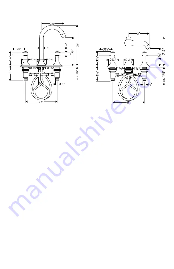 Hans Grohe Axor Starck 10133 Series Installation Instructions / Warranty Download Page 4