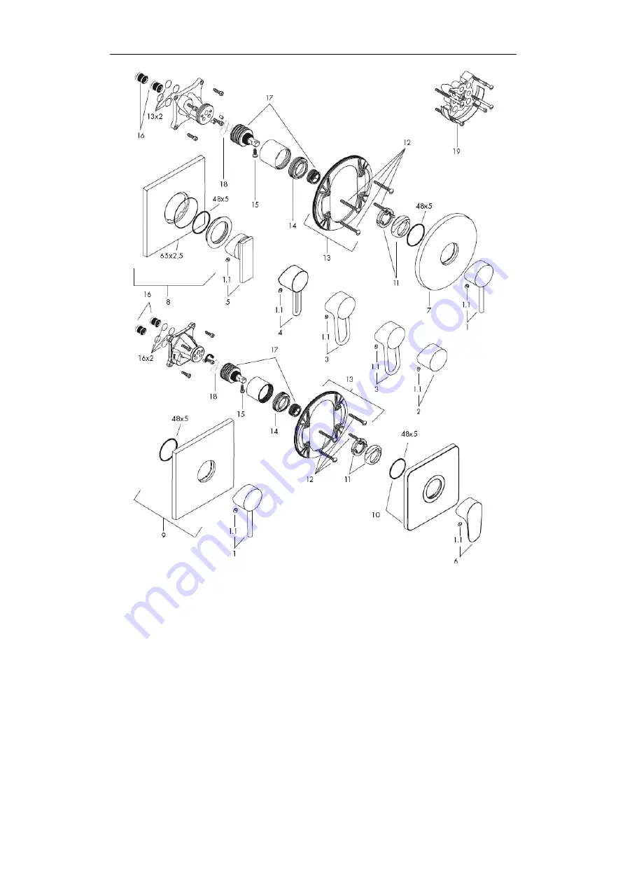 Hans Grohe Axor Starck 10616 Series Assembly Instructions Manual Download Page 3