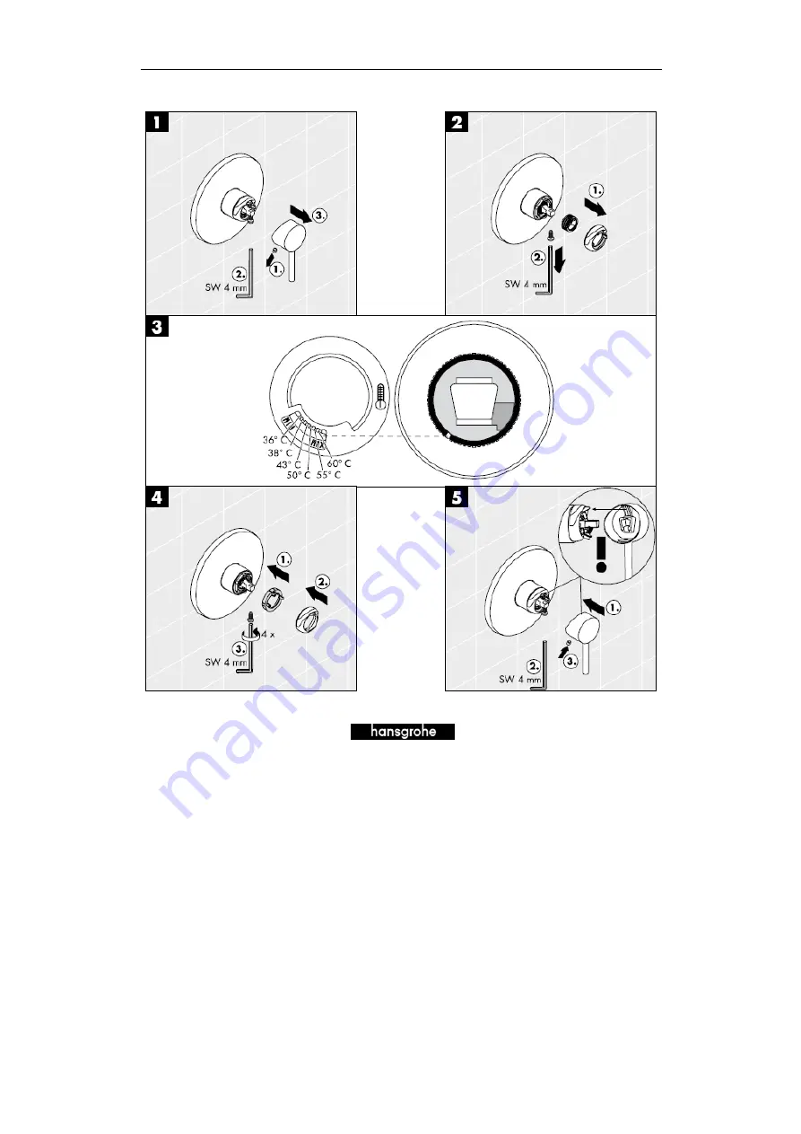 Hans Grohe Axor Starck 10616 Series Assembly Instructions Manual Download Page 8