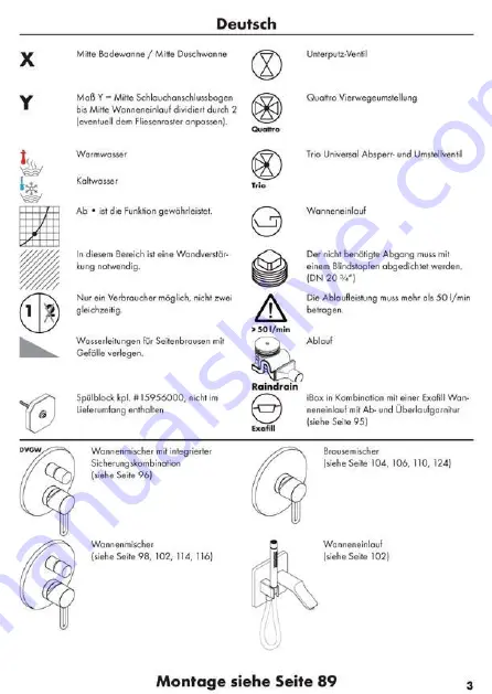 Hans Grohe AXOR Starck Fixfit Deluxe 27451 Series Assembly Instructions Manual Download Page 48