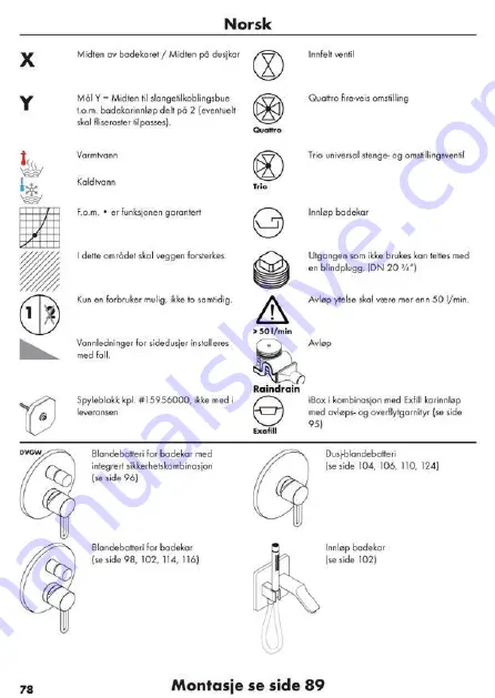 Hans Grohe AXOR Starck Fixfit Deluxe 27451 Series Assembly Instructions Manual Download Page 123