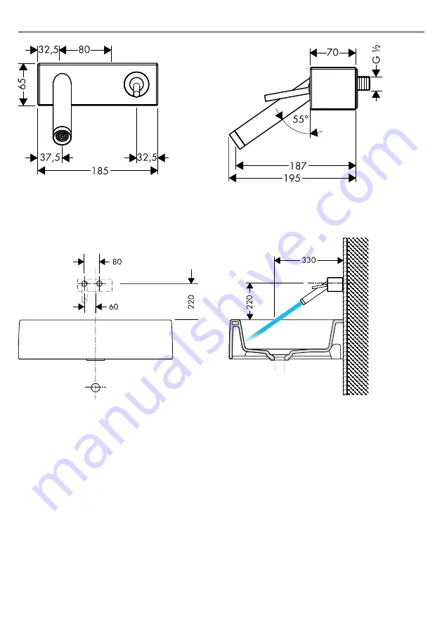 Hans Grohe AXOR Starck X 10074000 Manual Download Page 2