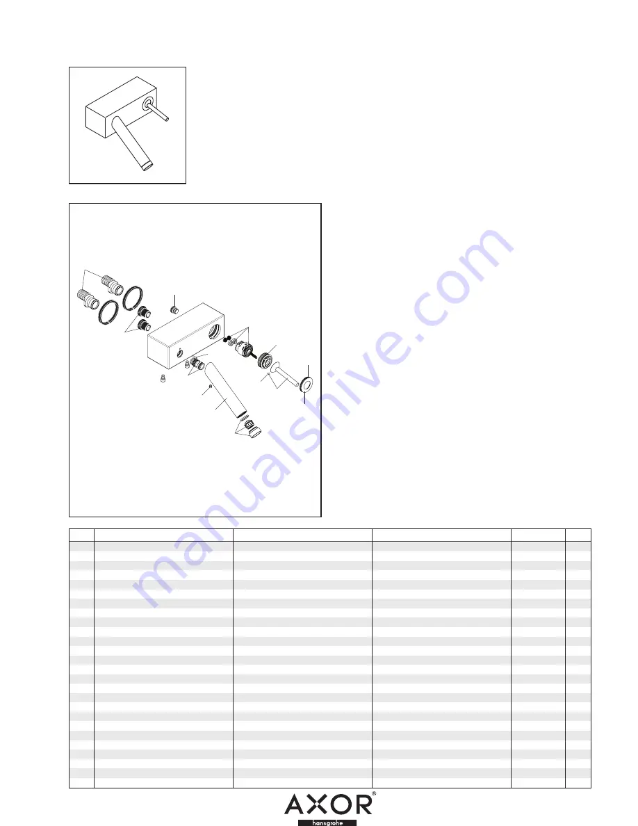 Hans Grohe Axor Starck X 10074001 Spare Parts Download Page 1