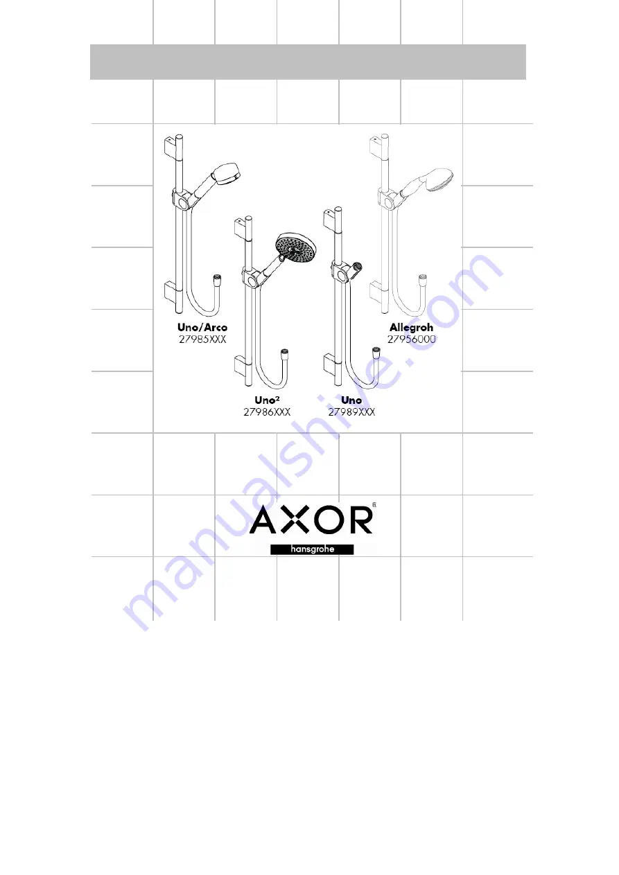 Hans Grohe AXOR Uno 27985 Series Assembly Instructions Manual Download Page 133