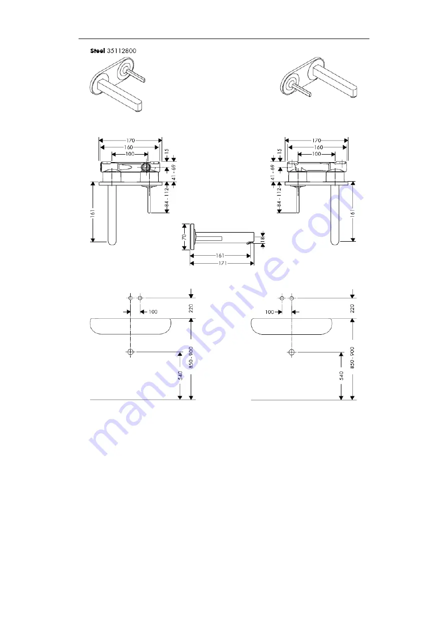 Hans Grohe Axor Uno 38111180 Assembly Instructions Manual Download Page 5