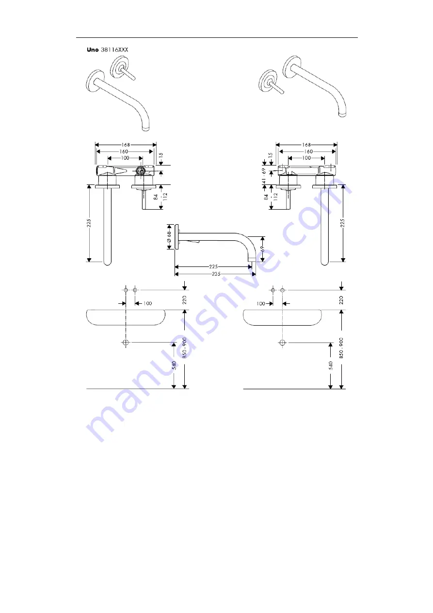 Hans Grohe Axor Uno 38111180 Assembly Instructions Manual Download Page 63