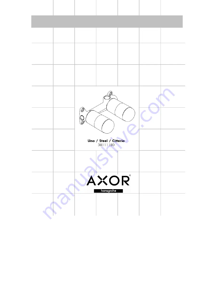 Hans Grohe Axor Uno 38111180 Assembly Instructions Manual Download Page 113