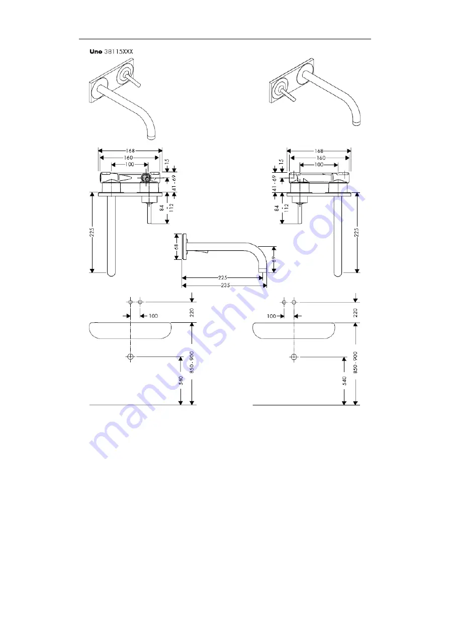 Hans Grohe Axor Uno 38111180 Assembly Instructions Manual Download Page 156