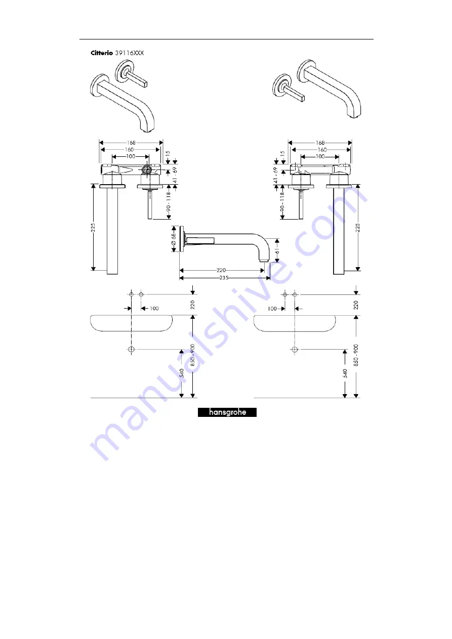 Hans Grohe Axor Uno 38111180 Assembly Instructions Manual Download Page 224