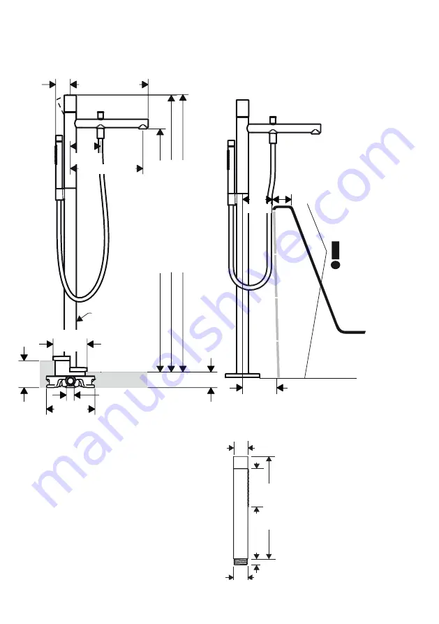 Hans Grohe AXOR Uno 38442 1 Series Installation/User Instructions/Warranty Download Page 6