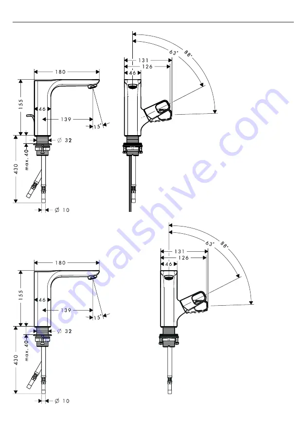 Hans Grohe AXOR Urquiola 11020000 Manual Download Page 2