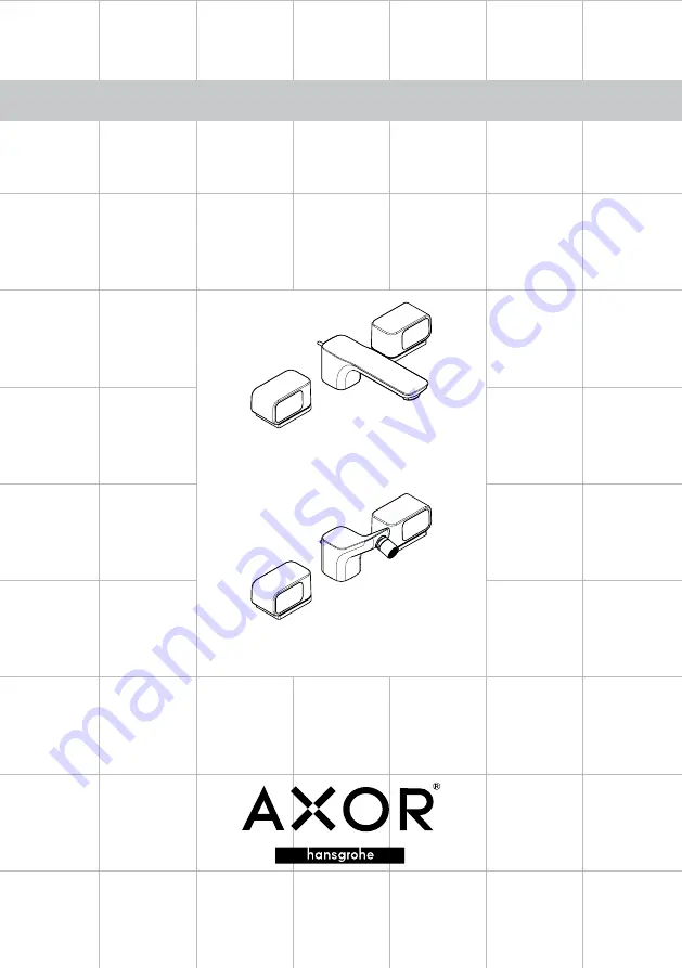 Hans Grohe Axor Urquiola 11041 1 Series Installation Instructions / Warranty Download Page 1