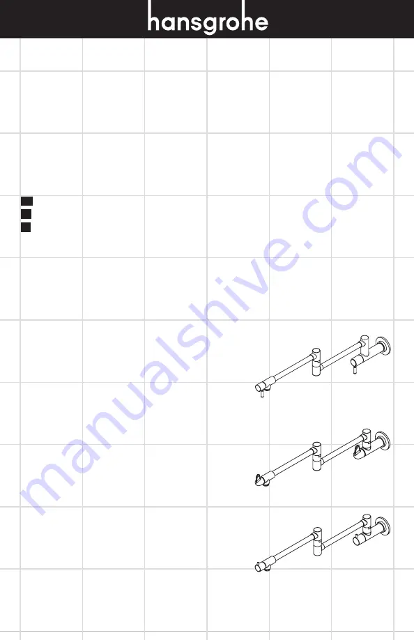 Hans Grohe C 04218 Series Installation/User Instructions/Warranty Download Page 1