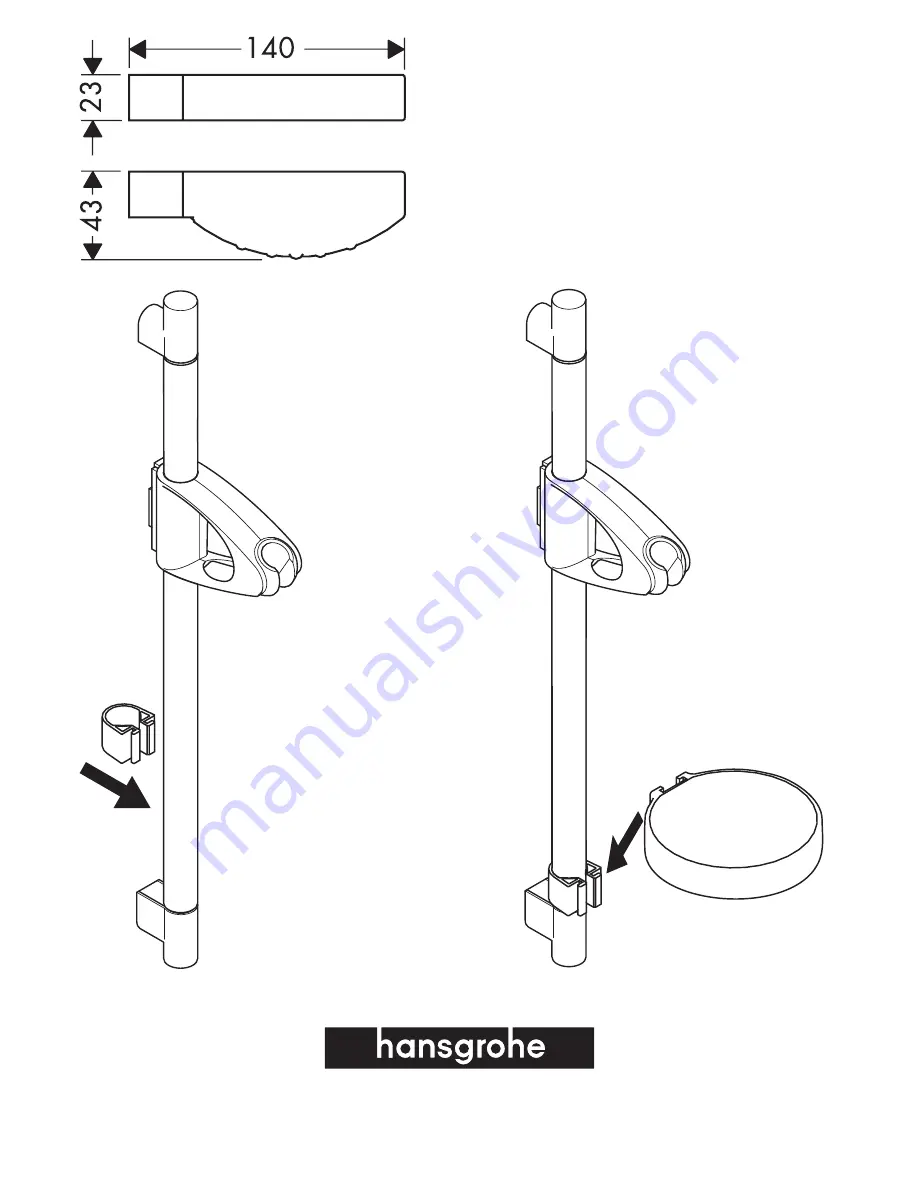 Hans Grohe Cassetta'C Assembly Instructions Download Page 2