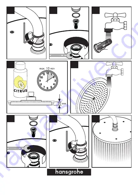 Hans Grohe Croma 220 Air 1jet 26464000 Assembly Instructions Download Page 4