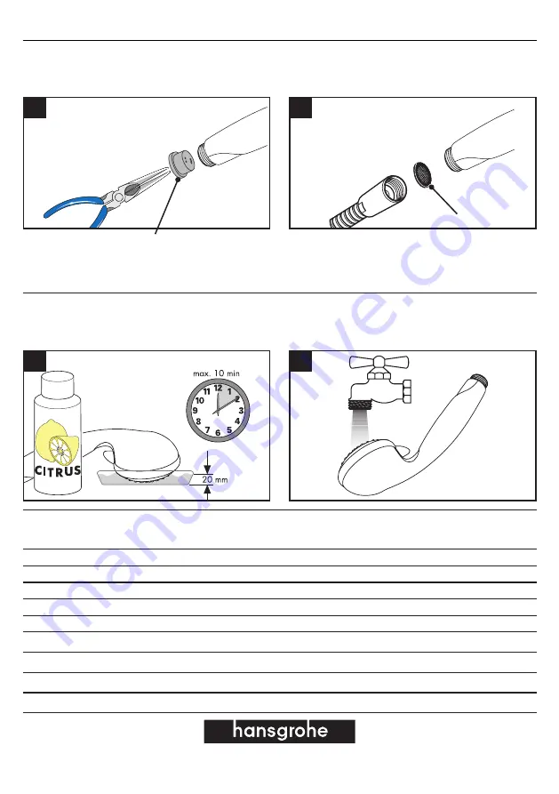 Hans Grohe Croma Puro Vario Series Assembly Instructions Manual Download Page 8