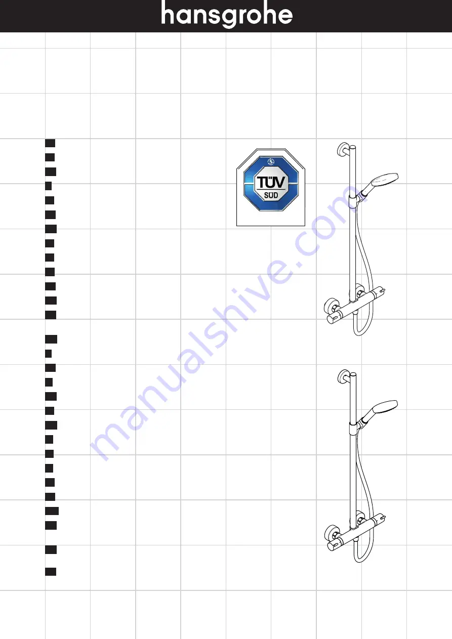 Hans Grohe Croma Select E Multi SemiPipe EcoSmart... Instructions For Use/Assembly Instructions Download Page 1