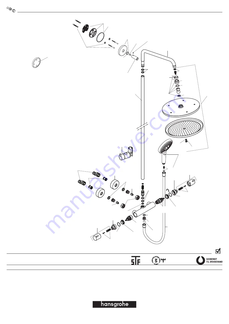 Hans Grohe Croma Select S 280 1jet Showerpipe 26890 Series Instructions For Use/Assembly Instructions Download Page 40