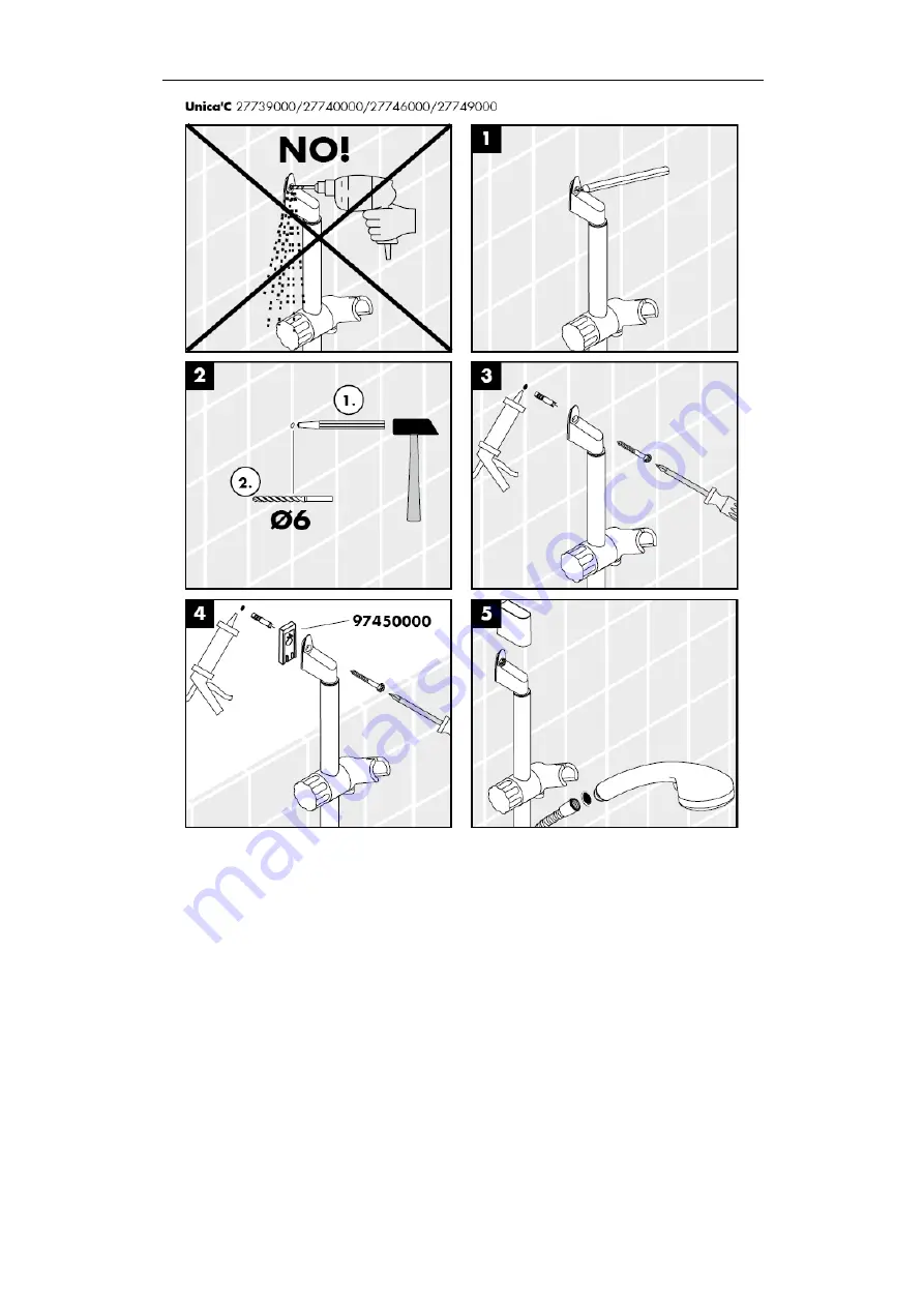 Hans Grohe Crometa 3jet/Porter'C 27553000 Assembly Instructions Manual Download Page 68