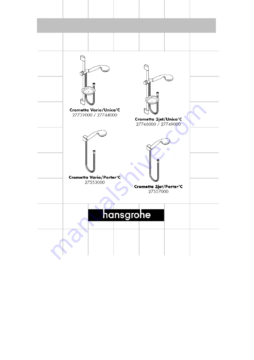 Hans Grohe Crometa 3jet/Porter'C 27553000 Assembly Instructions Manual Download Page 121