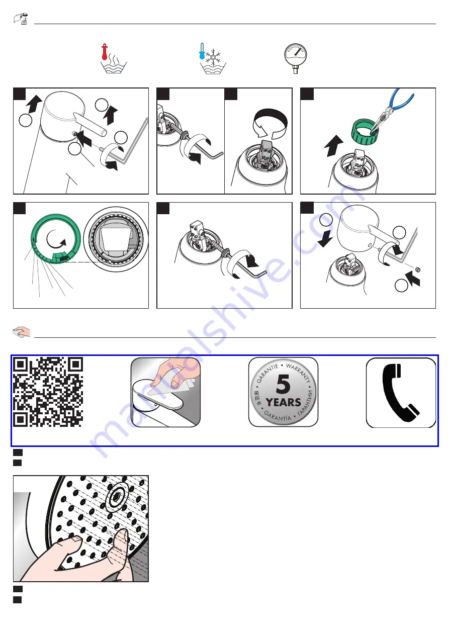 Hans Grohe Crometta E 240 1jet Showerpipe 26508009 Instructions For Use/Assembly Instructions Download Page 6