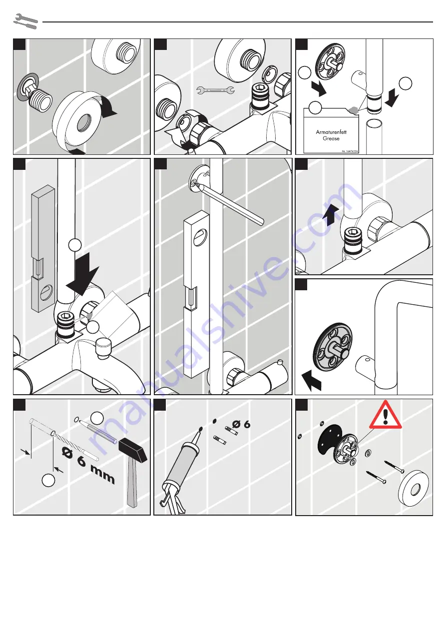 Hans Grohe Crometta E240 Showerpipe 26185000 Instructions For Use/Assembly Instructions Download Page 4