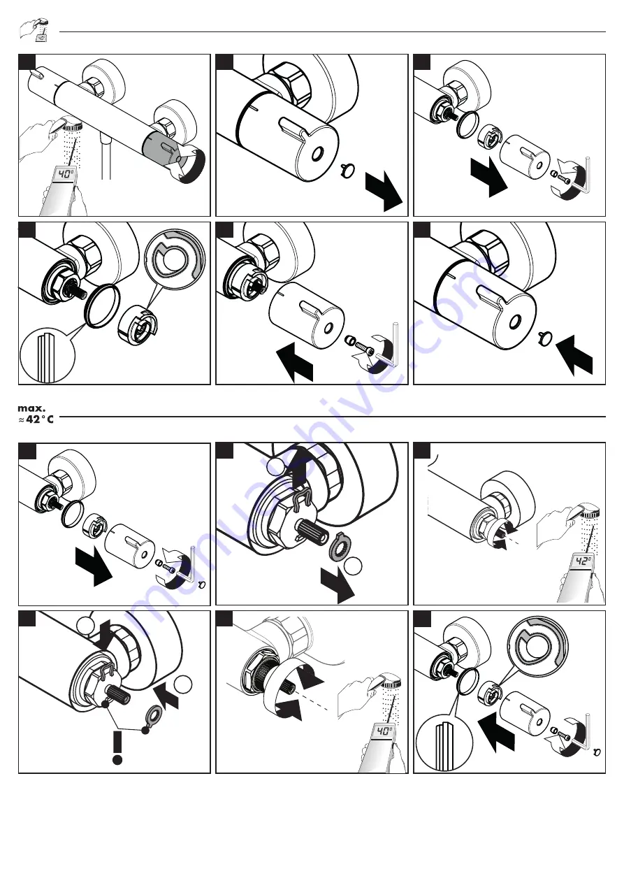 Hans Grohe Crometta E240 Showerpipe 26185000 Instructions For Use/Assembly Instructions Download Page 6