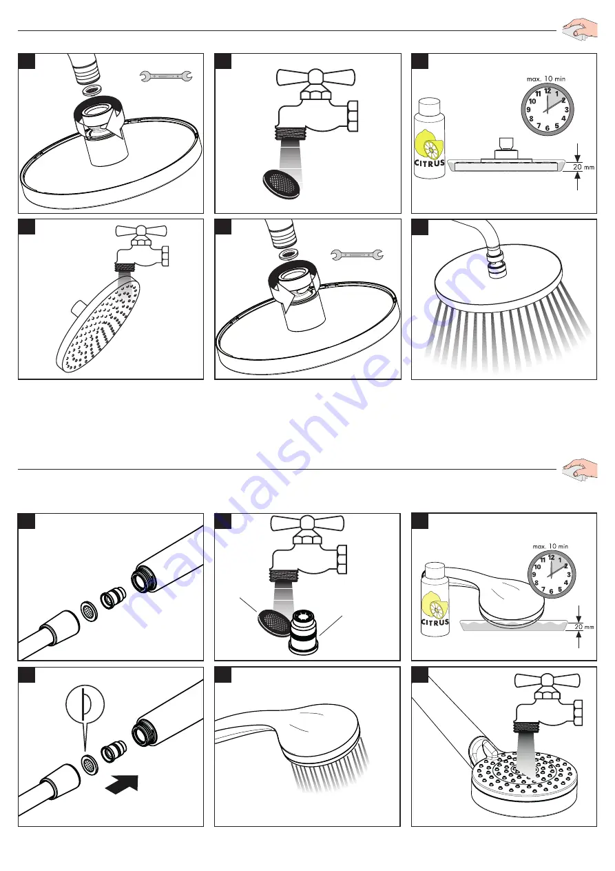 Hans Grohe Crometta E240 Showerpipe 26185000 Instructions For Use/Assembly Instructions Download Page 11