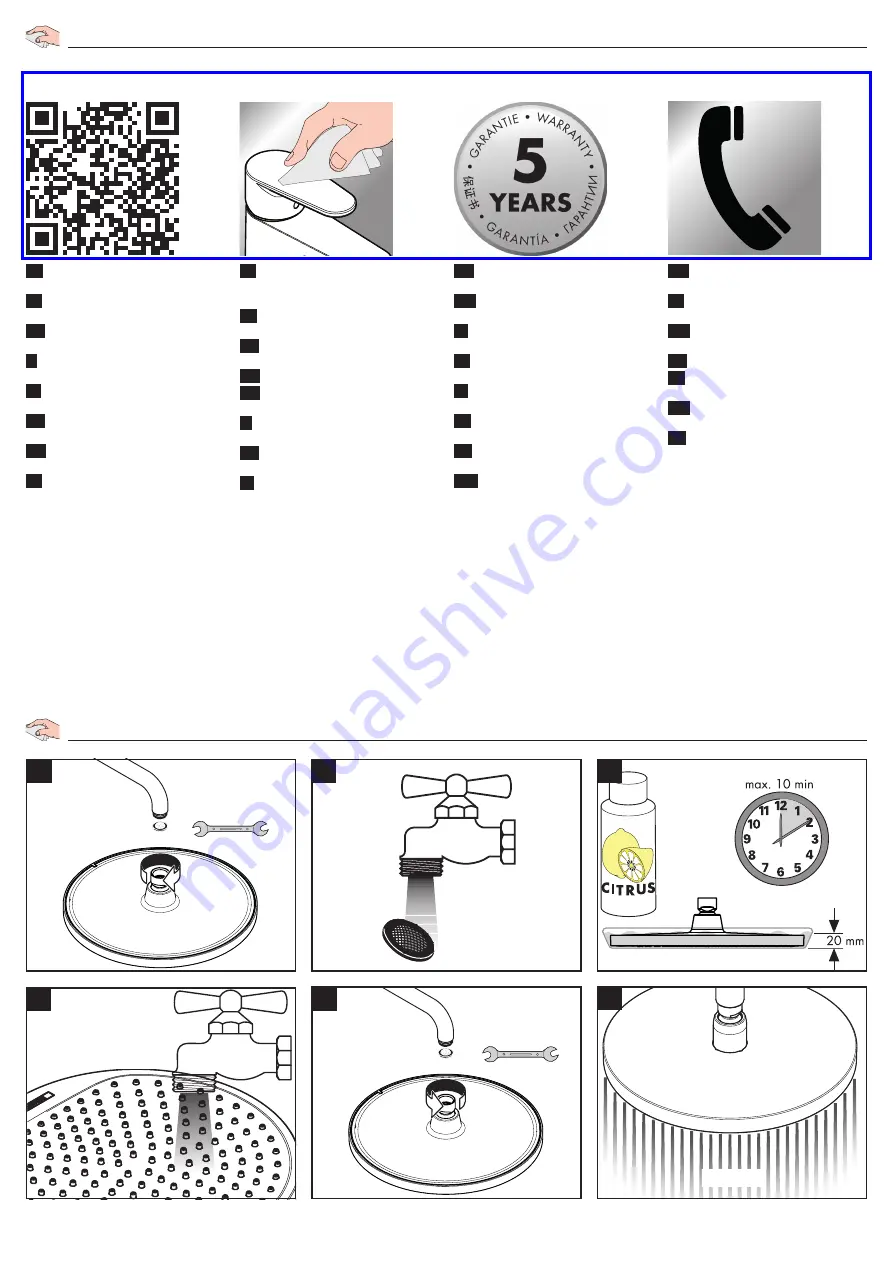 Hans Grohe Crometta S 240 1jet Showerpipe Reno EcoSmart... Instructions For Use/Assembly Instructions Download Page 36