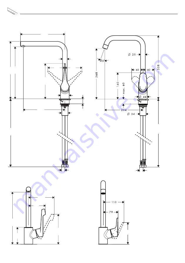 Hans Grohe Ecos L 1jet 14816003 Instructions For Use And Assembly Instructions Download Page 12