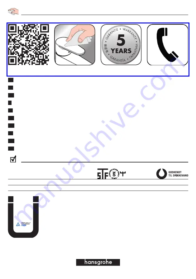 Hans Grohe Ecostat S 13148000 Instructions For Use/Assembly Instructions Download Page 32