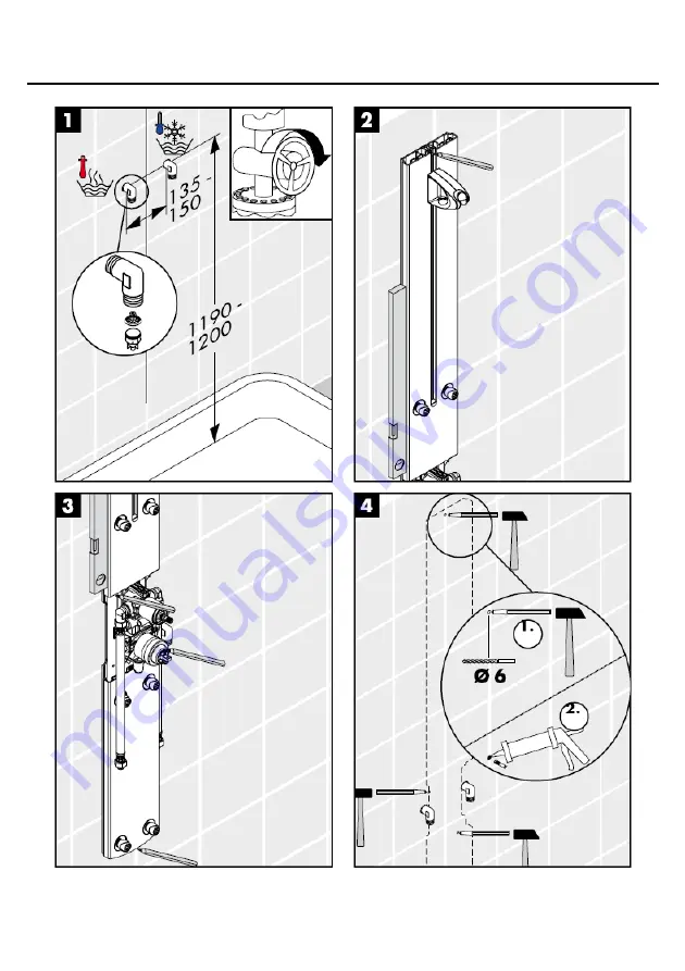 Hans Grohe Flat Duschpaneel 27170000 Скачать руководство пользователя страница 60