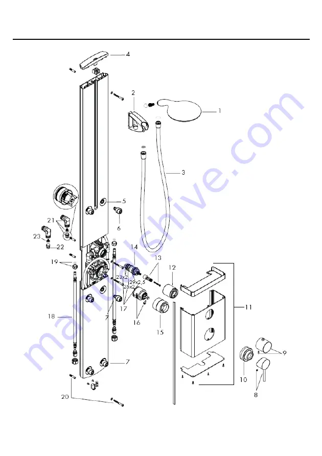 Hans Grohe Flat Duschpaneel 27170000 Assembly Instructions Manual Download Page 89