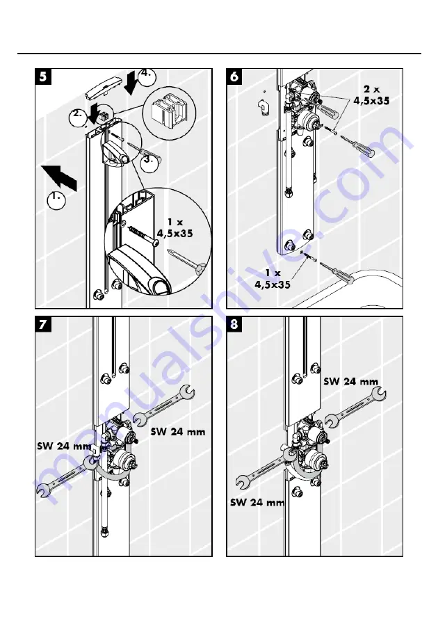 Hans Grohe Flat Duschpaneel 27170000 Assembly Instructions Manual Download Page 243