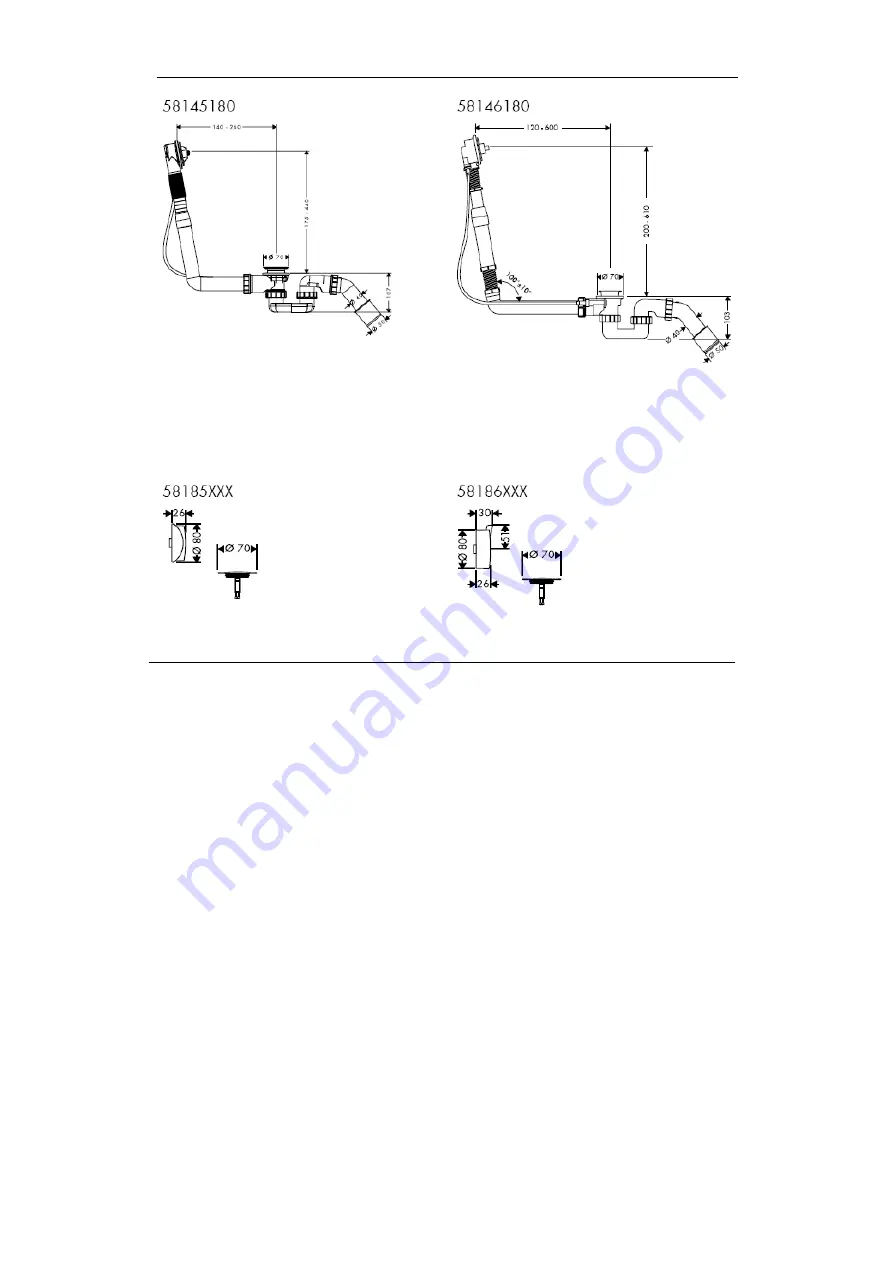 Hans Grohe Flexaplus 58145180 Assembly Instructions Manual Download Page 58