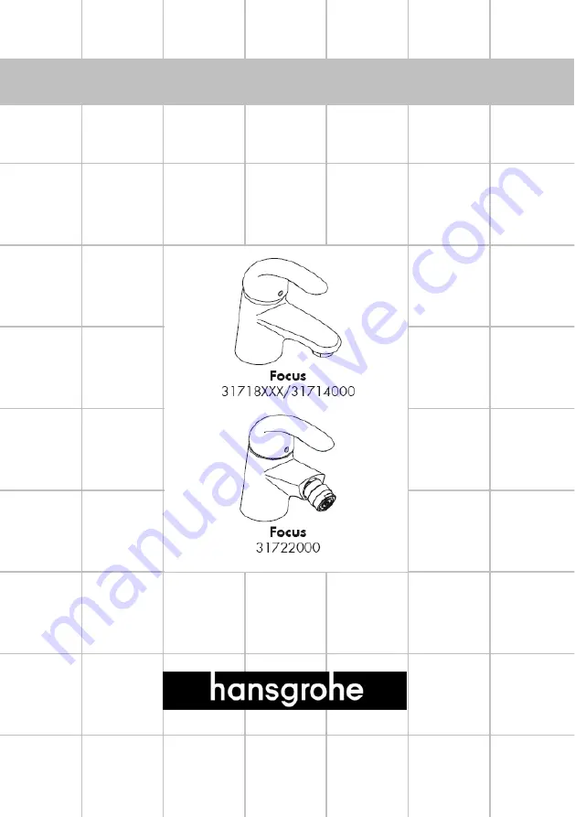 Hans Grohe Focus 31714 Assembly Instructions Manual Download Page 1