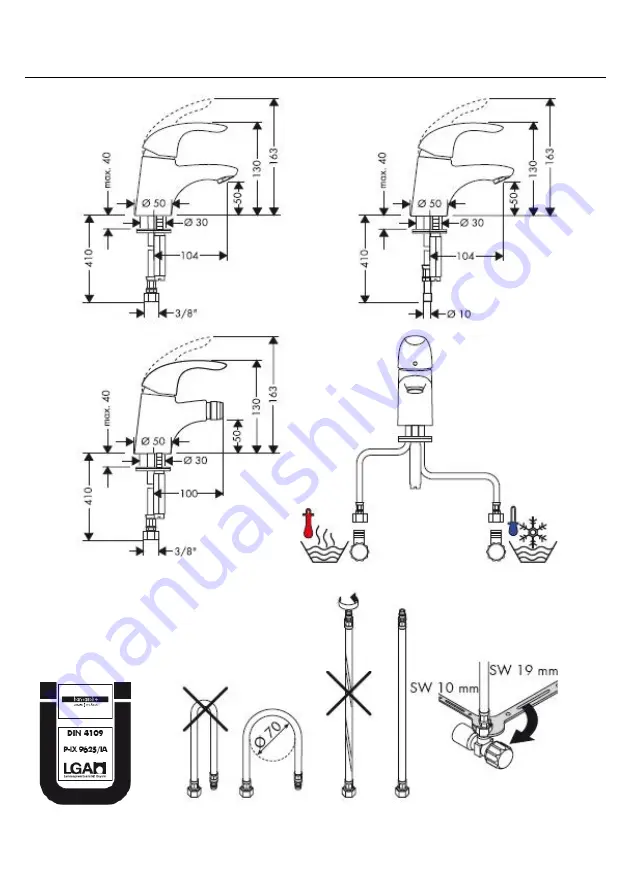 Hans Grohe Focus 31714 Assembly Instructions Manual Download Page 2