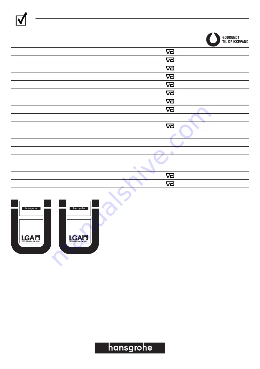 Hans Grohe Focus Care 100 Instructions For Use/Assembly Instructions Download Page 40