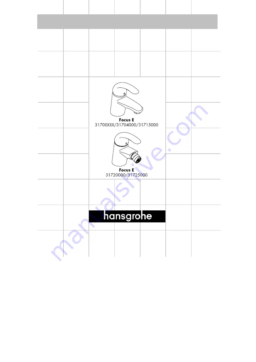 Hans Grohe Focus E 31700 Series Assembly Instructions Manual Download Page 17