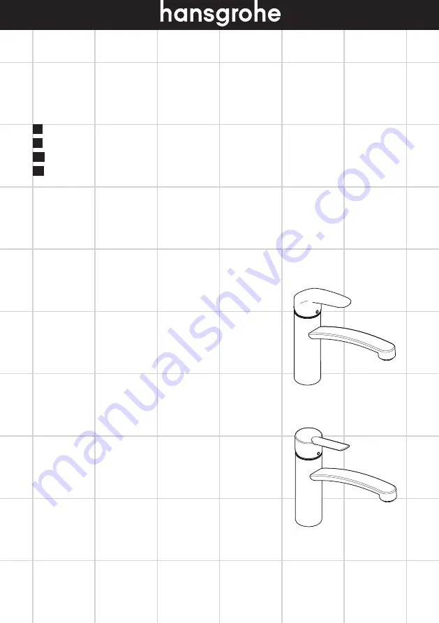 Hans Grohe Focus E2 31806010 Скачать руководство пользователя страница 1