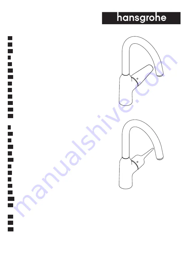 Hans Grohe Focus M42 220 1jet 71802 Series Instructions For Use/Assembly Instructions Download Page 2