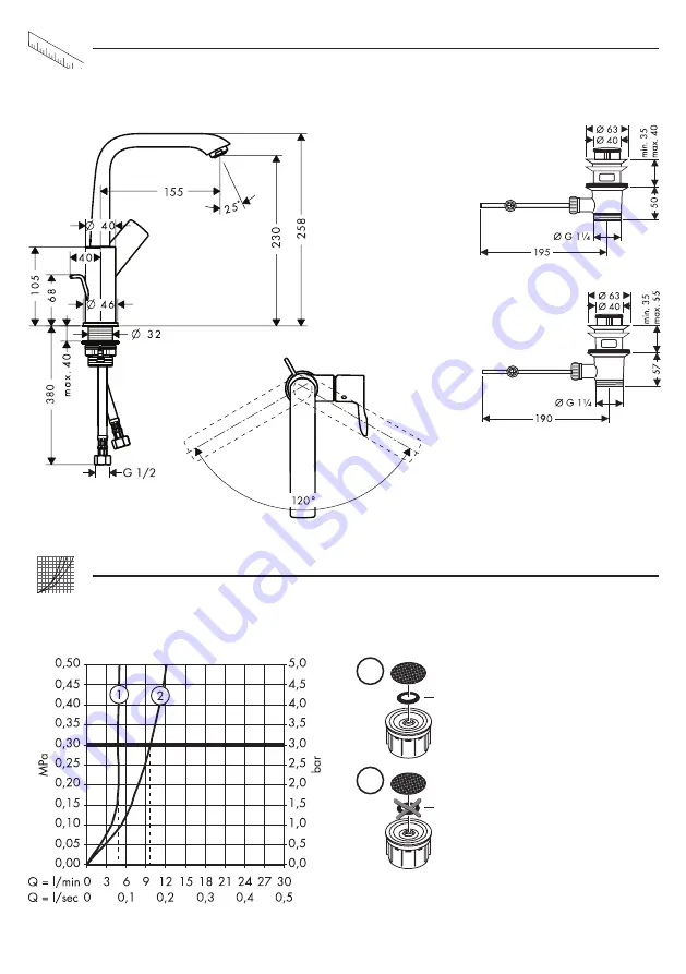 Hans Grohe Metris 230 31087009 Скачать руководство пользователя страница 8