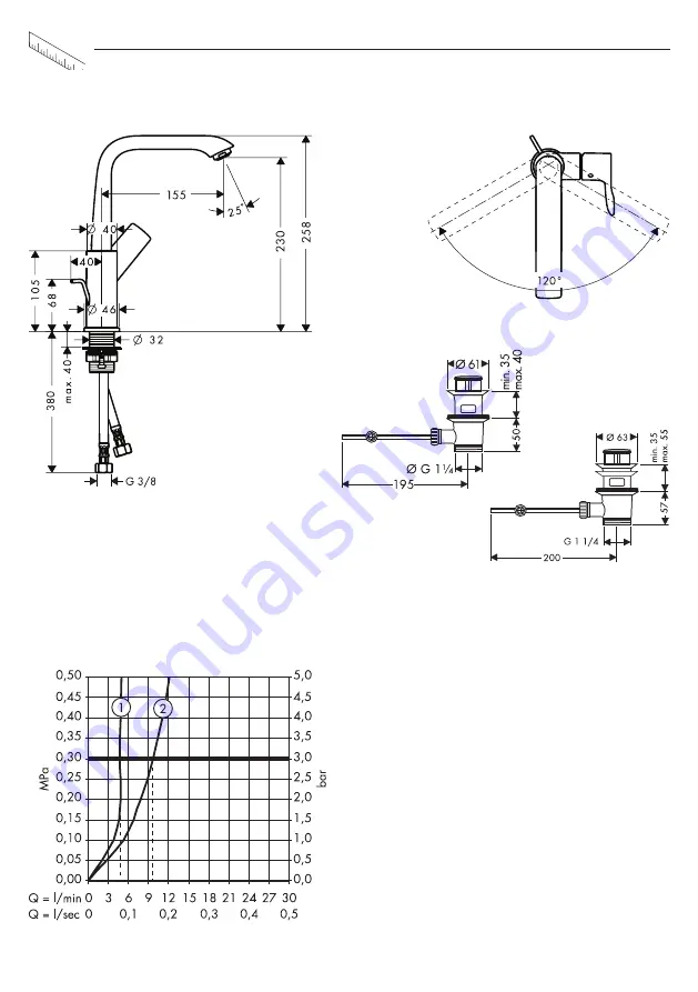 Hans Grohe Metris 230 Series Instructions For Use Manual Download Page 36