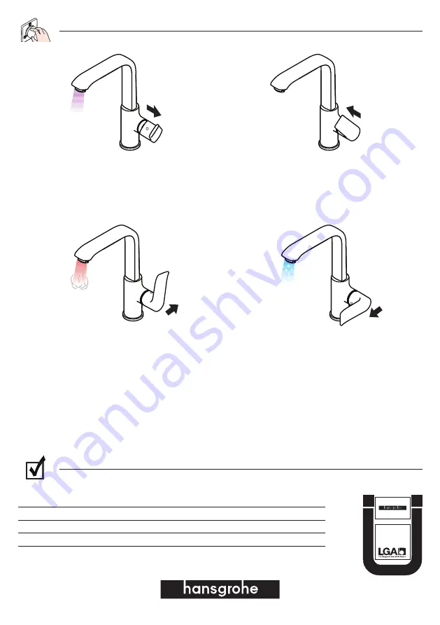 Hans Grohe Metris 230 Series Instructions For Use Manual Download Page 40