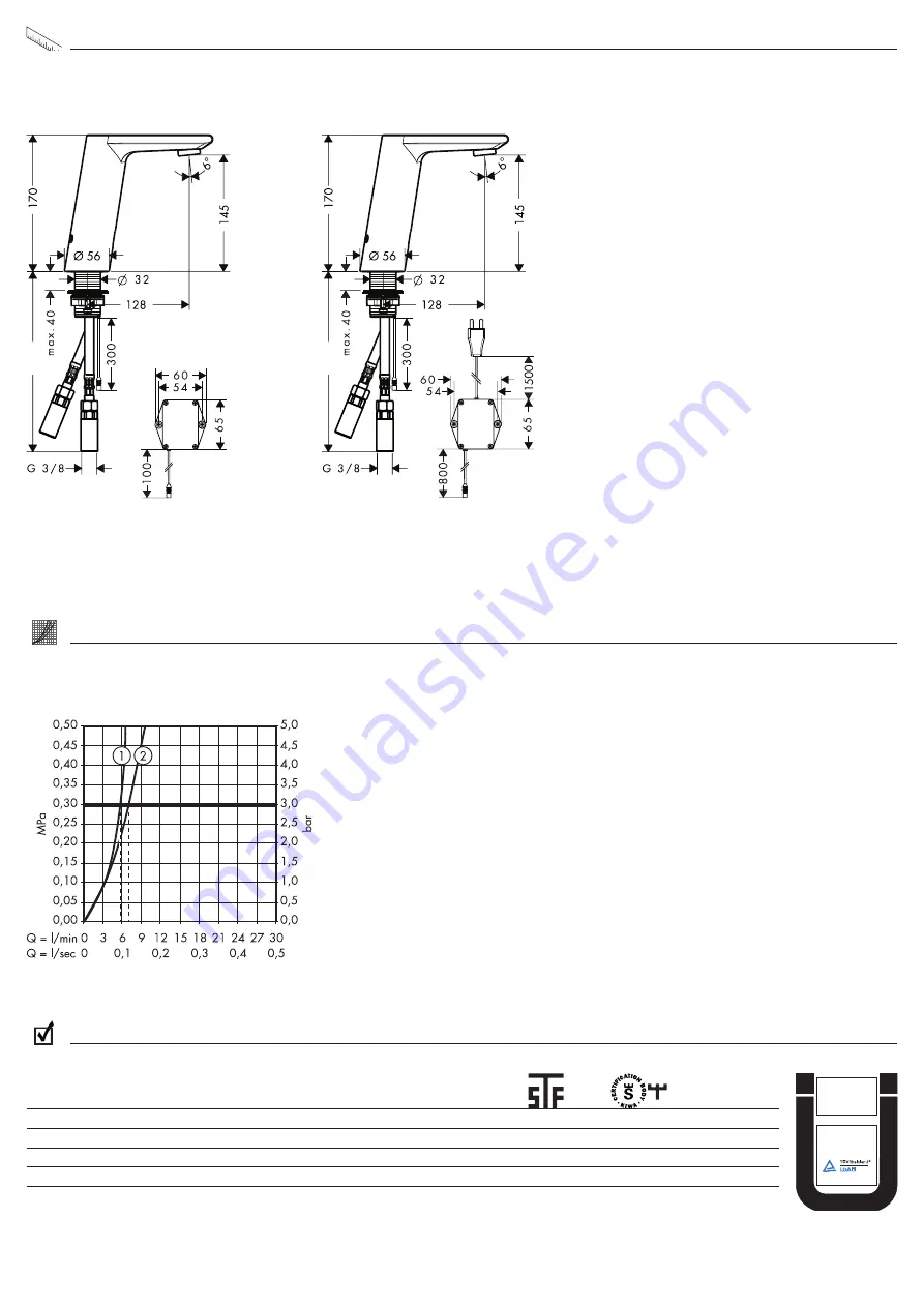 Hans Grohe Metris 31100XXX Instructions For Use/Assembly Instructions Download Page 60