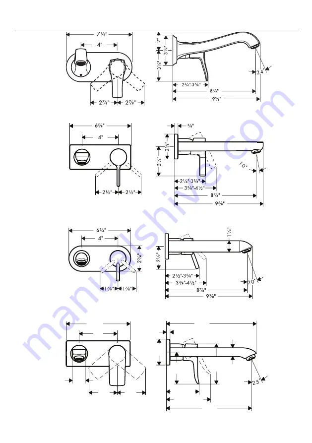 Hans Grohe Metris C 31003 1 Series Installation/User Instructions/Warranty Download Page 2